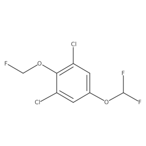 1,3-Dichloro-5-difluoromethoxy-2-(fluoromethoxy)benzene结构式