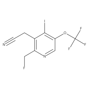 2-(Fluoromethyl)-4-iodo-5-(trifluoromethoxy)pyridine-3-acetonitrile结构式