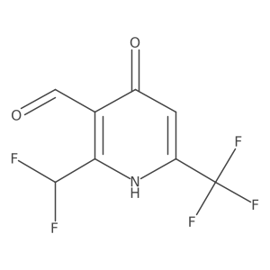 2-(Difluoromethyl)-4-hydroxy-6-(trifluoromethyl)pyridine-3-carboxaldehyde结构式