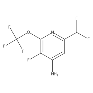 6-(Difluoromethyl)-3-fluoro-2-(trifluoromethoxy)pyridin-4-amine结构式