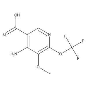 4-Amino-5-methoxy-6-(trifluoromethoxy)nicotinic acid结构式