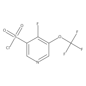 4-Fluoro-3-(trifluoromethoxy)pyridine-5-sulfonyl chloride结构式
