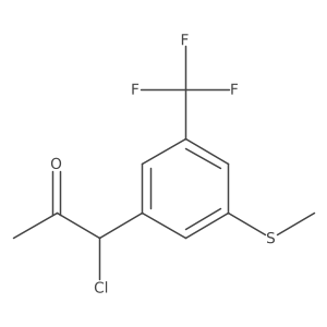 1-Chloro-1-(3-(methylthio)-5-(trifluoromethyl)phenyl)propan-2-one Structure