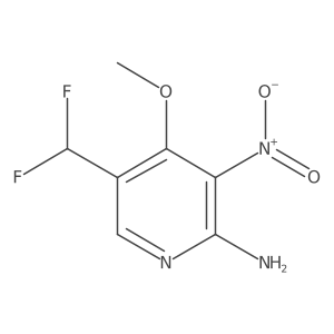 5-(Difluoromethyl)-4-methoxy-3-nitropyridin-2-amine结构式