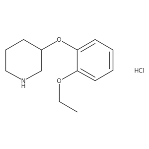 3-(2-Ethoxyphenoxy)piperidine hydrochloride结构式