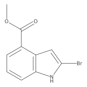 Methyl 2-bromo-1H-indole-4-carboxylate结构式