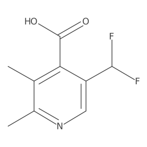 4-Pyridinecarboxylic acid, 5-(difluoromethyl)-2,3-dimethyl-结构式