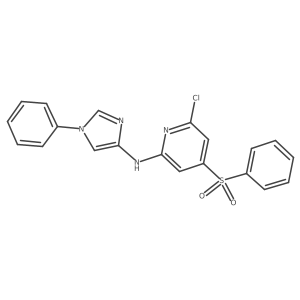 4-(benzenesulfonyl)-6-chloro-N-(1-phenylimidazol-4-yl)pyridin-2-amine Structure