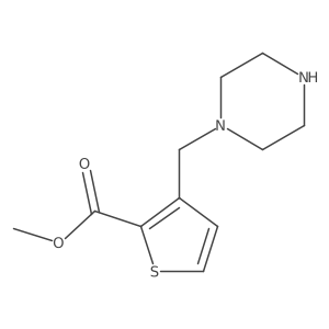 Methyl 3-[(piperazin-1-yl)methyl]thiophene-2-carboxylate结构式