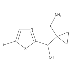 [1-(Aminomethyl)cyclopropyl](5-iodo-1,3-thiazol-2-yl)methanol Structure