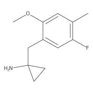 1-[(5-Fluoro-2-methoxy-4-methylphenyl)methyl]cyclopropan-1-amine Structure