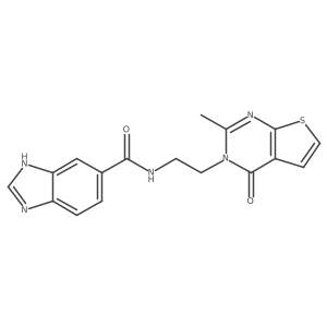 N-(2-(2-methyl-4-oxothieno[2,3-d]pyrimidin-3(4H)-yl)ethyl)-1H-benzo[d]imidazole-5-carboxamide结构式