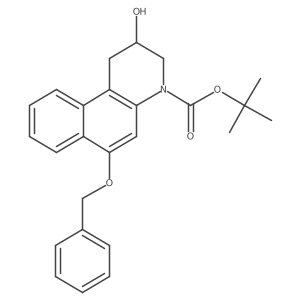 (S)-tert-Butyl 6-(benzyloxy)-2-hydroxy-2,3-dihydrobenzo[f]quinoline-4(1H)-carboxylate Structure