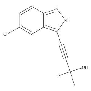 4-(5-Chloro-1H-indazol-3-yl)-2-methyl-3-butyn-2-ol结构式