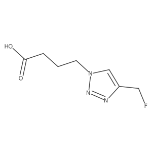 4-(4-(Fluoromethyl)-1H-1,2,3-triazol-1-yl)butanoic acid结构式