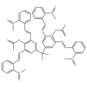 Phenol, 4,4a(2)-isopropylidenebis[2,6-bis[(o-nitrophenyl)azo]-, diacetate (ester)结构式