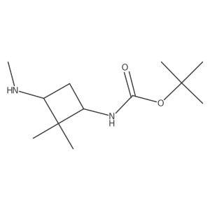 tert-butyl N-[2,2-dimethyl-3-(methylamino)cyclobutyl]carbamate结构式