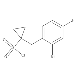 1-[(2-Bromo-4-fluorophenyl)methyl]cyclopropane-1-sulfonyl chloride Structure