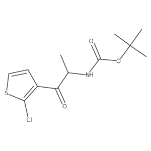 tert-butyl N-[1-(2-chlorothiophen-3-yl)-1-oxopropan-2-yl]carbamate Structure