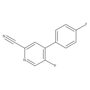 5-Fluoro-4-(4-fluorophenyl)picolinonitrile结构式