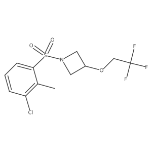 1-((3-Chloro-2-methylphenyl)sulfonyl)-3-(2,2,2-trifluoroethoxy)azetidine Structure