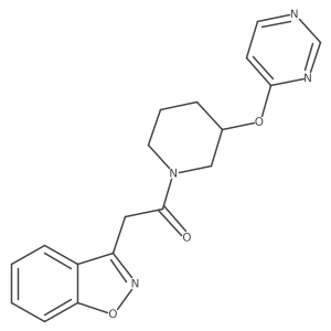 2-(1,2-Benzoxazol-3-yl)-1-[3-(pyrimidin-4-yloxy)piperidin-1-yl]ethan-1-one Structure