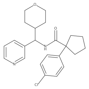 1-(4-chlorophenyl)-N-(pyridin-3-yl(tetrahydro-2H-pyran-4-yl)methyl)cyclopentanecarboxamide Structure