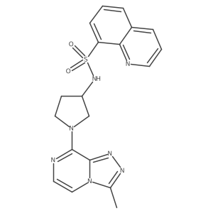 N-(1-(3-methyl-[1,2,4]triazolo[4,3-a]pyrazin-8-yl)pyrrolidin-3-yl)quinoline-8-sulfonamide结构式