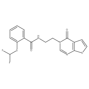 2-((difluoromethyl)thio)-N-(2-(4-oxothieno[2,3-d]pyrimidin-3(4H)-yl)ethyl)benzamide Structure