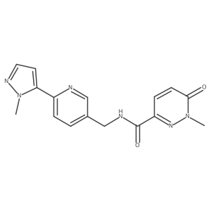 1-methyl-N-((6-(1-methyl-1H-pyrazol-5-yl)pyridin-3-yl)methyl)-6-oxo-1,6-dihydropyridazine-3-carboxamide Structure