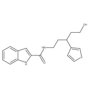 N-(5-hydroxy-3-(thiophen-3-yl)pentyl)-1H-indole-2-carboxamide Structure