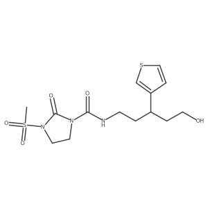 N-(5-hydroxy-3-(thiophen-3-yl)pentyl)-3-(methylsulfonyl)-2-oxoimidazolidine-1-carboxamide Structure