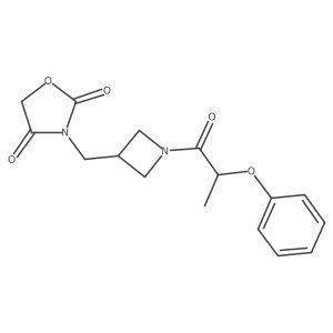 3-((1-(2-Phenoxypropanoyl)azetidin-3-yl)methyl)oxazolidine-2,4-dione Structure