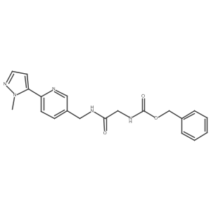 benzyl (2-(((6-(1-methyl-1H-pyrazol-5-yl)pyridin-3-yl)methyl)amino)-2-oxoethyl)carbamate Structure