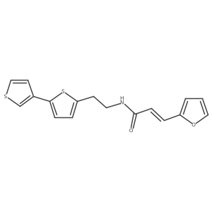 (E)-N-(2-([2,3'-bithiophen]-5-yl)ethyl)-3-(furan-2-yl)acrylamide Structure