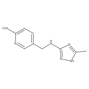 6-Amino-N-(3-methyl-1H-1,2,4-triazol-5-yl)-3-pyridinemethanamine结构式