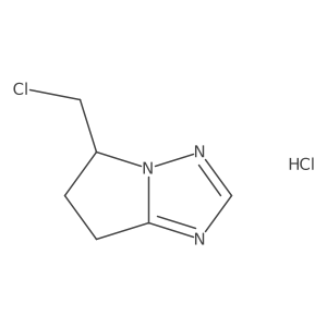 5-(chloromethyl)-5H,6H,7H-pyrrolo[1,2-b][1,2,4]triazole hydrochloride结构式