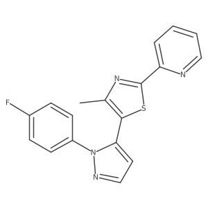2-{5-[1-(4-fluorophenyl)-1H-pyrazol-5-yl]-4-methyl-1,3-thiazol-2-yl}pyridine Structure
