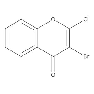 3-Bromo-2-chloro-4H-chromen-4-one结构式