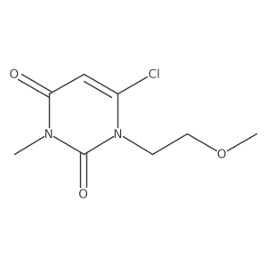 6-chloro-1-(2-methoxyethyl)-3-methylpyrimidine-2,4(1H,3H)-dione Structure
