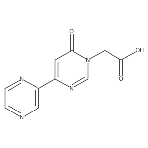 2-(6-oxo-4-(pyrazin-2-yl)pyrimidin-1(6H)-yl)acetic acid结构式