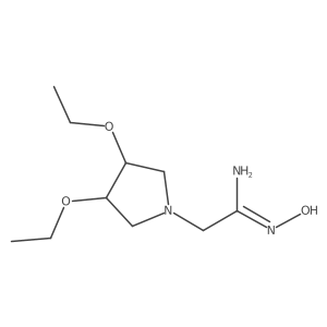 (Z)-2-(3,4-diethoxypyrrolidin-1-yl)-N'-hydroxyacetimidamide Structure
