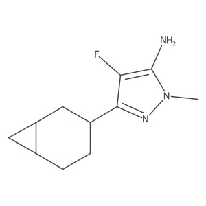 rac-3-[(1R,6R)-bicyclo[4.1.0]heptan-3-yl]-4-fluoro-1-methyl-1H-pyrazol-5-amine Structure