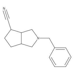 rac-(3aR,6aR)-2-benzyl-octahydrocyclopenta[c]pyrrole-4-carbonitrile结构式