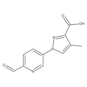 1-(6-formylpyridin-3-yl)-4-methyl-1H-pyrazole-3-carboxylic acid Structure