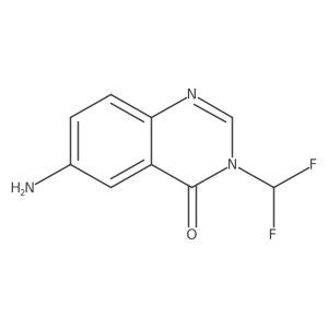 6-Amino-3-(difluoromethyl)-3,4-dihydroquinazolin-4-one结构式