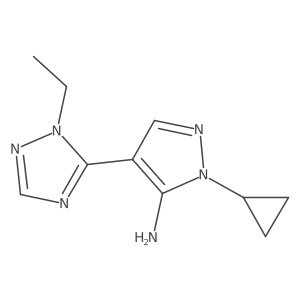 1-cyclopropyl-4-(1-ethyl-1H-1,2,4-triazol-5-yl)-1H-pyrazol-5-amine Structure