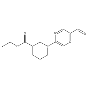 Ethyl 1-(5-formylpyrazin-2-yl)piperidine-3-carboxylate Structure