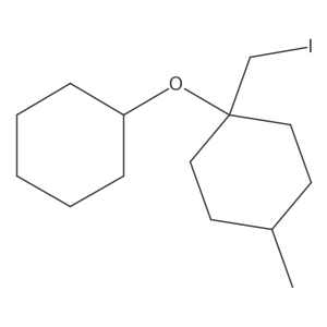 1-(Cyclohexyloxy)-1-(iodomethyl)-4-methylcyclohexane Structure