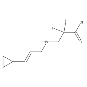 3-[(3-Cyclopropylprop-2-en-1-yl)amino]-2,2-difluoropropanoic acid结构式
